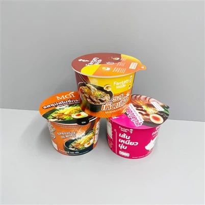 لیوان نودل سفارشی 32 اونس 1000 میلی لیتری با درب کاغذ فویل آلومینیومی